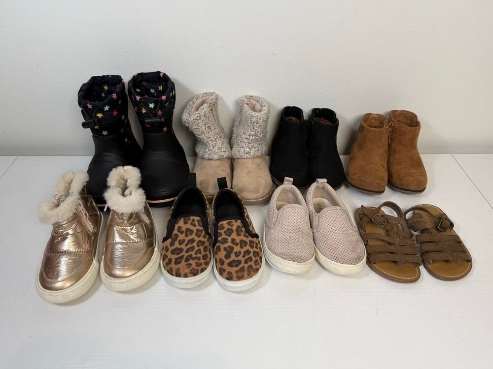 Toddler Girl All Season Size 5 Shoe Bundle of 8 Pairs
